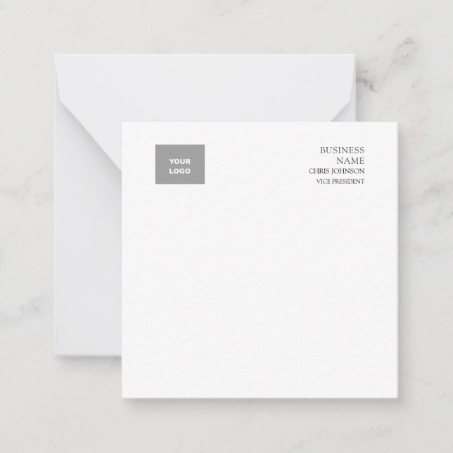 Carte De Correspondance Professionnel Moderne Plain Simple (Devant)