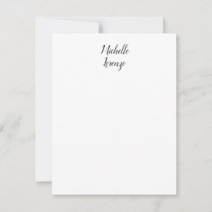 Carte De Correspondance Professionnel Moderne Simple Noir & Blanc