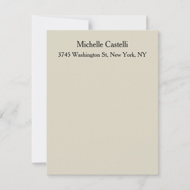 Carte De Correspondance Professionnel Unique Classique Simple (Devant)