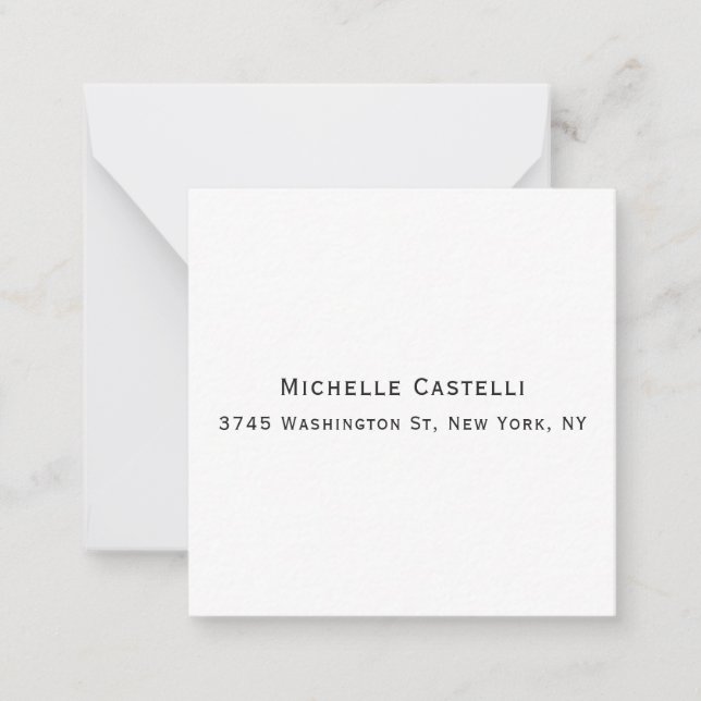 Carte De Correspondance Professionnel Unique Classique Simple (Devant)