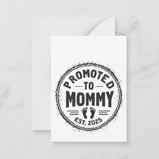 Carte De Correspondance Promu à Maman depuis 2025 Annonce de grossesse (Devant)