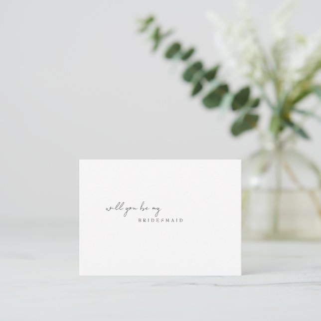 Carte De Correspondance Proposition de Bridesmaid (Debout devant)