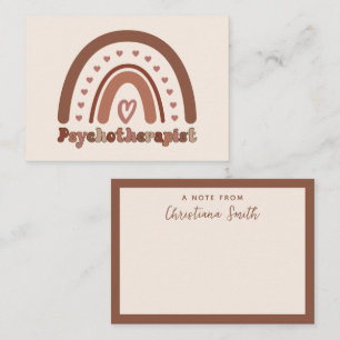 Carte De Correspondance Psychothérapeute Boho Rainbow