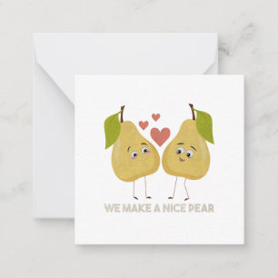 Carte De Correspondance Pun de fruits : On fait une jolie poire