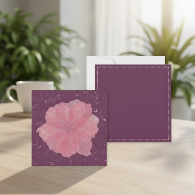 Carte De Correspondance Purple floral note card template (Créateur téléchargé)