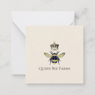 Carte De Correspondance Queen Bee Apiary Merci de produits de miel