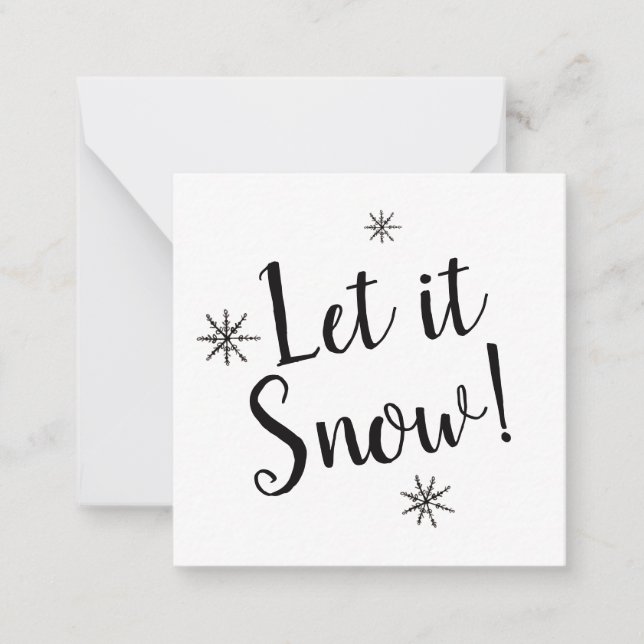 Carte De Correspondance Qu'il neige (Devant)