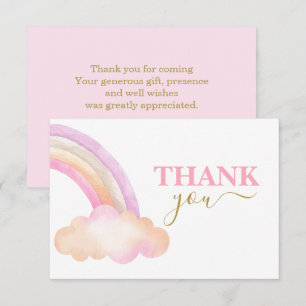 Carte De Correspondance Rainbow Girl Merci Note Card