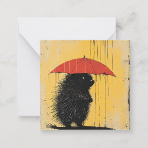 Carte De Correspondance Raindrops & Résolutions : Commencez avec Porcupine