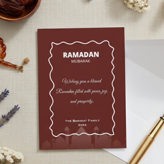 Carte De Correspondance Ramadan Mubarak Personalized Greeting Card (Créateur téléchargé)