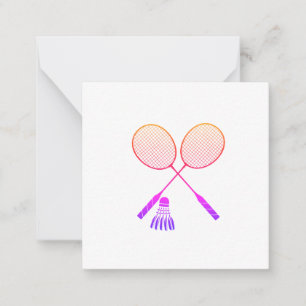 Carte De Correspondance Raquettes Badminton Shuttlecock Birdie Ombre