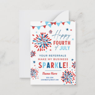 Carte De Correspondance Realtor Quart juillet Pop par Merci