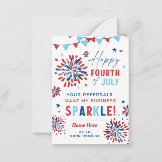 Carte De Correspondance Realtor Quart juillet Pop par Merci