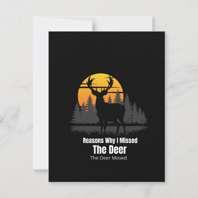 Carte De Correspondance Reasons Why I Missed The Deer (Devant)