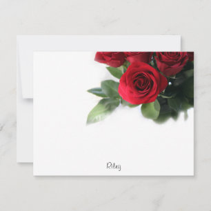Carte De Correspondance Red Roses Vignette
