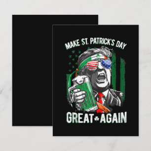 Carte De Correspondance Refaire la Saint-Patrick Grande Encore Drôle Trump