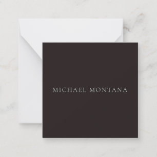 Carte De Correspondance Réglisse Minimaliste Moderne Propre Nom
