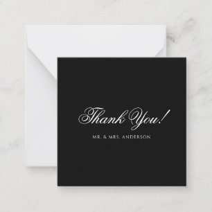 Carte De Correspondance Remerciement de mariage à l'écriture calligraphiqu