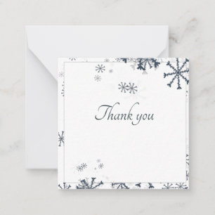 Carte De Correspondance remerciement élégant d'hiver