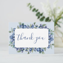 Remerciements pour Baby Shower Blueberry