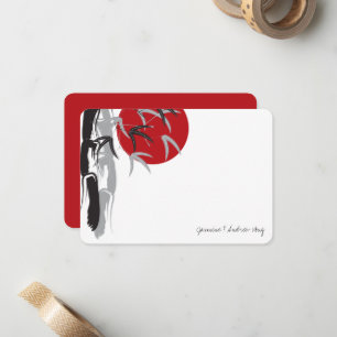 Carte De Correspondance Remerciements pour le Mariage au Jardin de Bambou