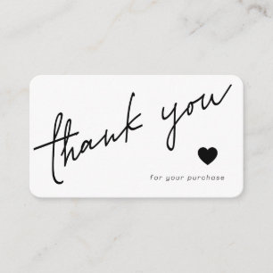 Carte De Correspondance Remerciez pour votre achat QR personnalisable