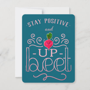 Carte De Correspondance Restez positif et la betterave haute Jeu de bett