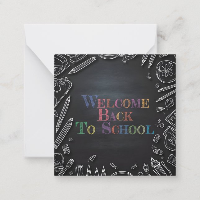 Carte De Correspondance Retour à l'école – Nouvelle Année Scolaire (Devant)