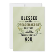 Retro Matthew 5:9 Olive Branch Aquarelle