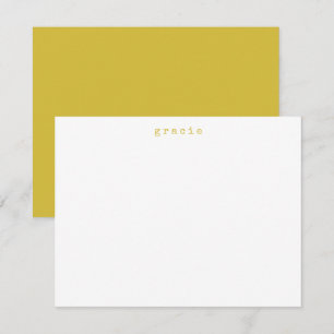 Carte De Correspondance Rétro minimaliste Machine à écrire Nom personnalis