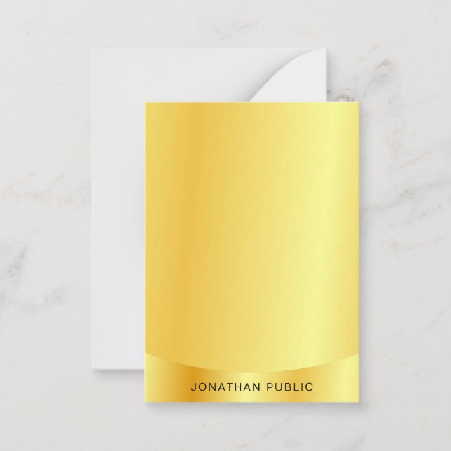 Carte De Correspondance Revêtement métallique Faux Gold personnalisé tenda (Devant)