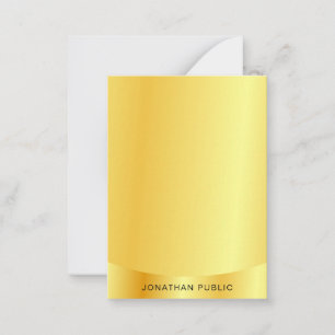 Carte De Correspondance Revêtement métallique Faux Gold personnalisé tenda