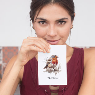 Carte De Correspondance Robin de Jardin de charme, coutume