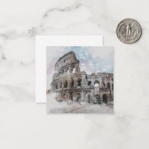 Carte De Correspondance Rome Italie Colisée Voyage Art Vintage