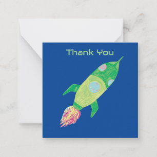 Carte De Correspondance Roquette d'espace vert enfant personnalisée
