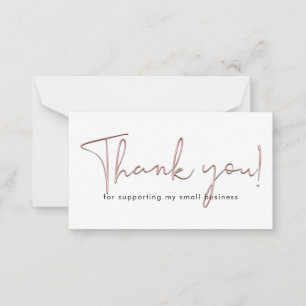 Carte De Correspondance Rose Merci de Soutenir