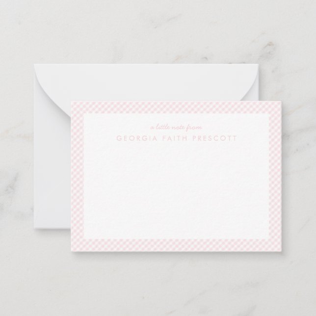 Carte de correspondance rose pour enfants personna (Devant)