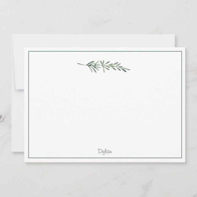 Carte De Correspondance Rosemaire aquarelle (Devant)