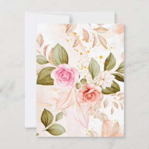 Carte De Correspondance Roses aquarelle 1