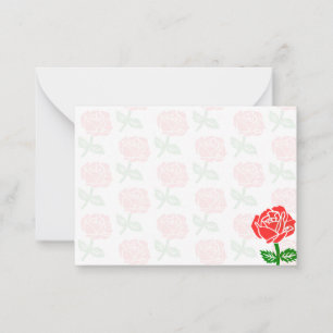 Carte De Correspondance Roses Rouges Vides