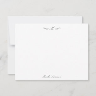 Carte De Correspondance Royal Elegance Luxury Smokey Grey Personnalisé