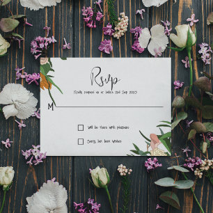 Carte De Correspondance RSVP Floral