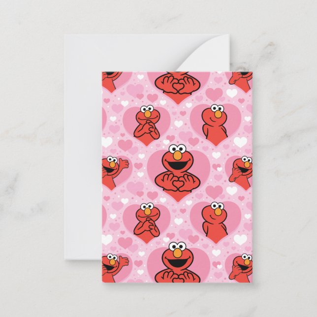 Carte De Correspondance Rue Sesame | Motif Elmo Saint-Valentin (Devant)