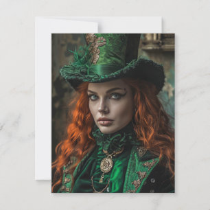Carte De Correspondance Saint Patrick’s Day Goth Woman