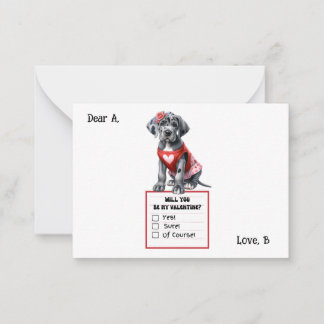 Carte De Correspondance Saint-Valentin Chien Dalmatien Personnalisable
