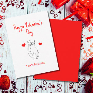 Carte De Correspondance Saint-Valentin Classe de la fête de Noël Cute Coeu