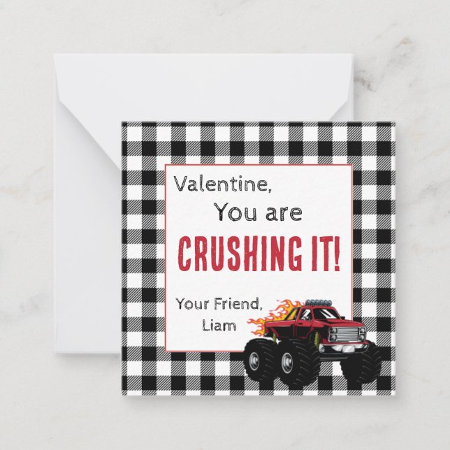 Carte De Correspondance Saint-Valentin de Monster Truck (Devant)