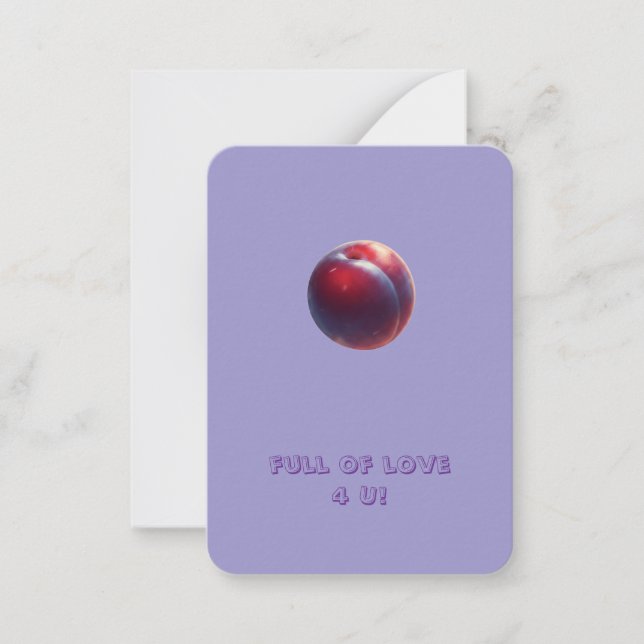 Carte De Correspondance Saint-Valentin Prune (Devant)
