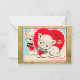 Carte De Correspondance Saint-Valentin vintage Valentine d'enfants de