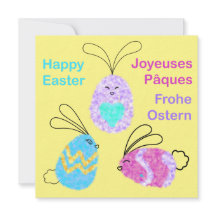 Salutations aux oeufs de Pâques Français Allemand
